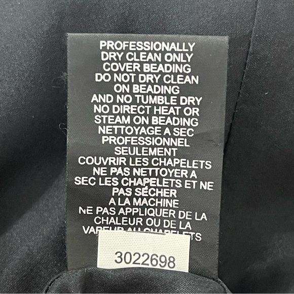 Tibi Silk Beaded Neckline Maxi Dress Size 4 Black Chiffon Ruffle - Picture 13 of 14